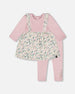 Organic Cotton Bi-Material Tunic And Leggings Set Neutral Purple - H20A13_557