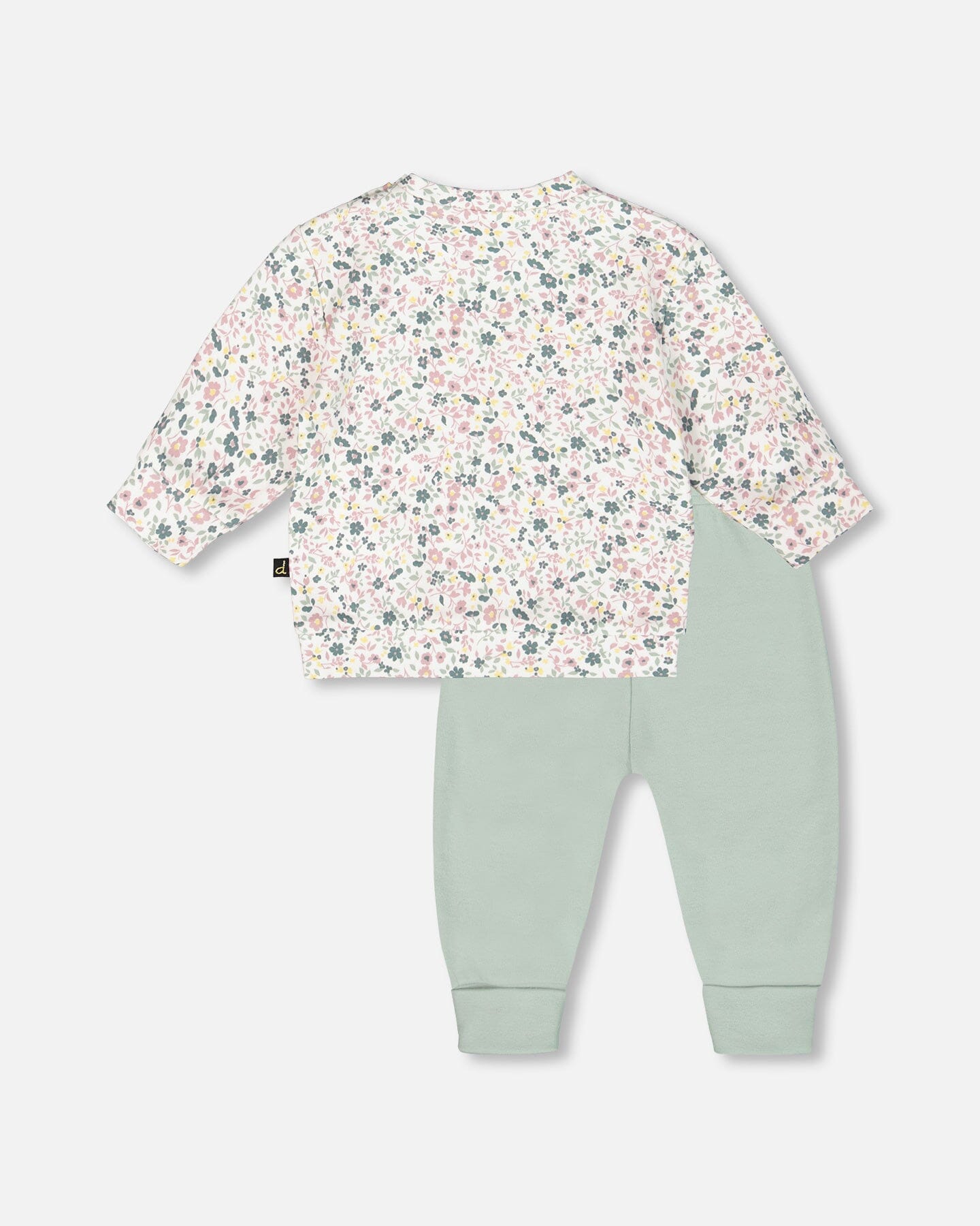 Organic Cotton Evolutive Pant And Long Sleeve Top Set Jade Green - H20A14_325