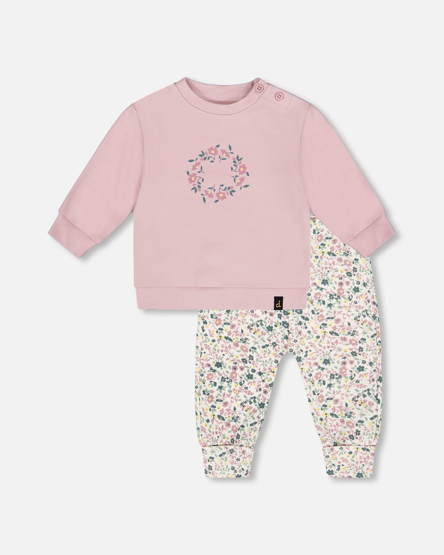 Organic Cotton Evolutive Pant And Long Sleeve Top Set Neutral Purple - H20A14_557