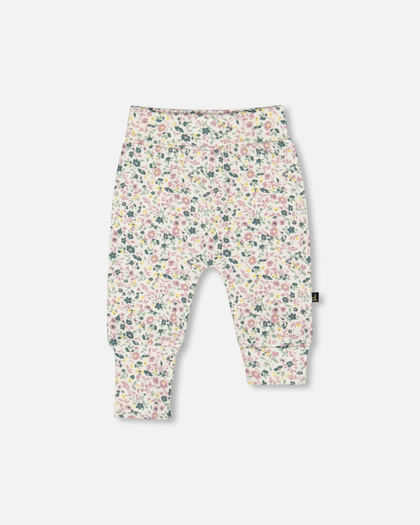 Organic Cotton Evolutive Pant Off-White Floral - H20A20_045