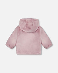 Hooded Zip Plush Jacket Neutral Purple - H20A30_557