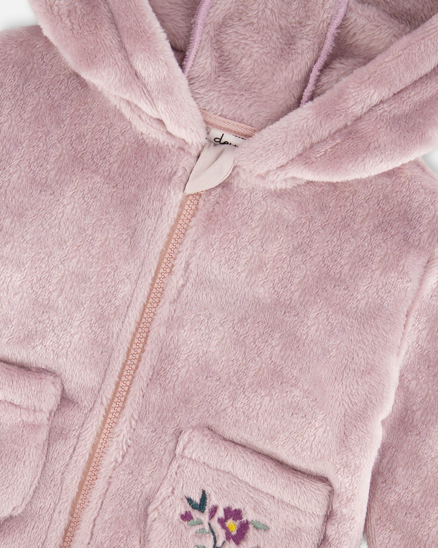 Hooded Zip Plush Jacket Neutral Purple - H20A30_557