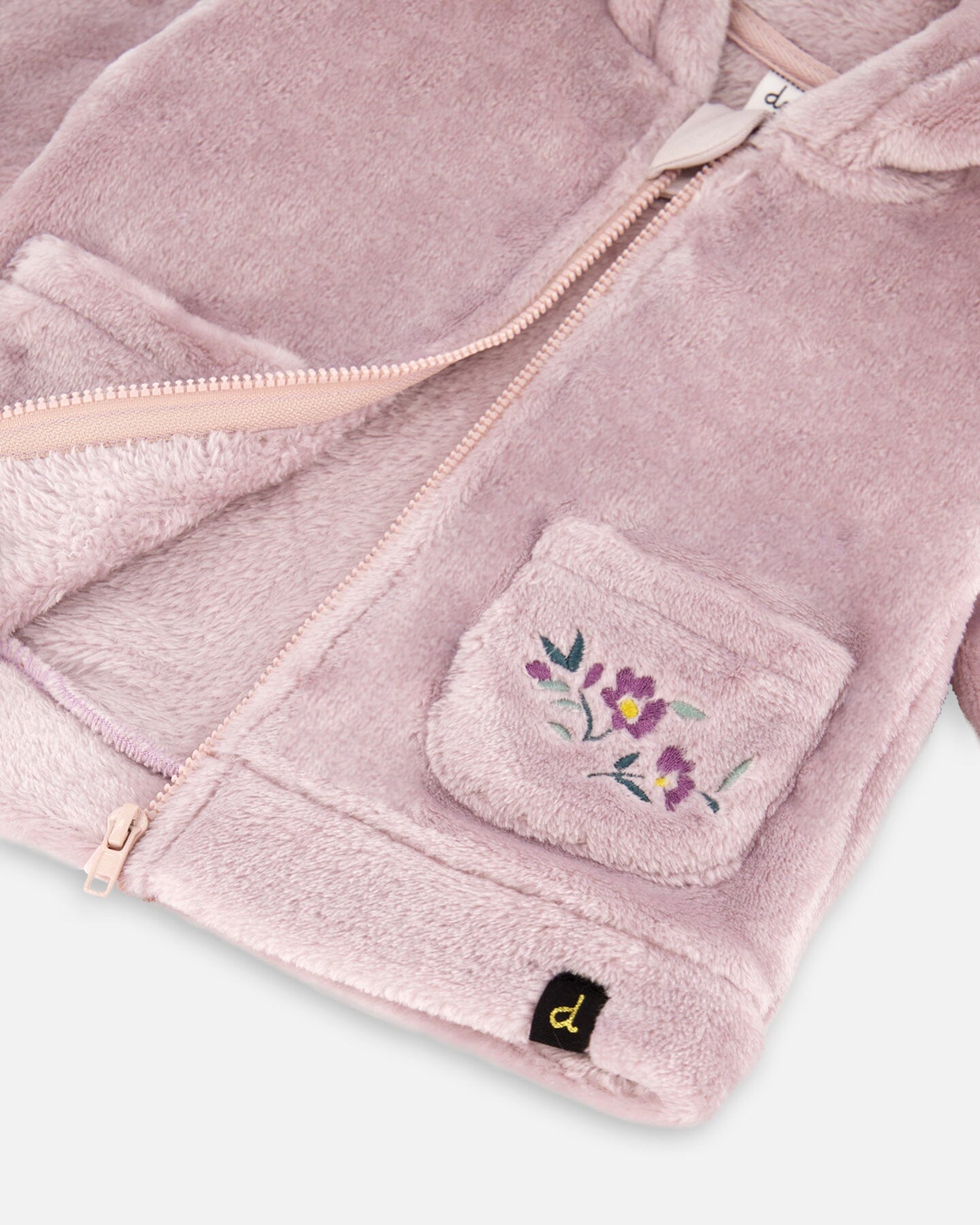 Hooded Zip Plush Jacket Neutral Purple - H20A30_557