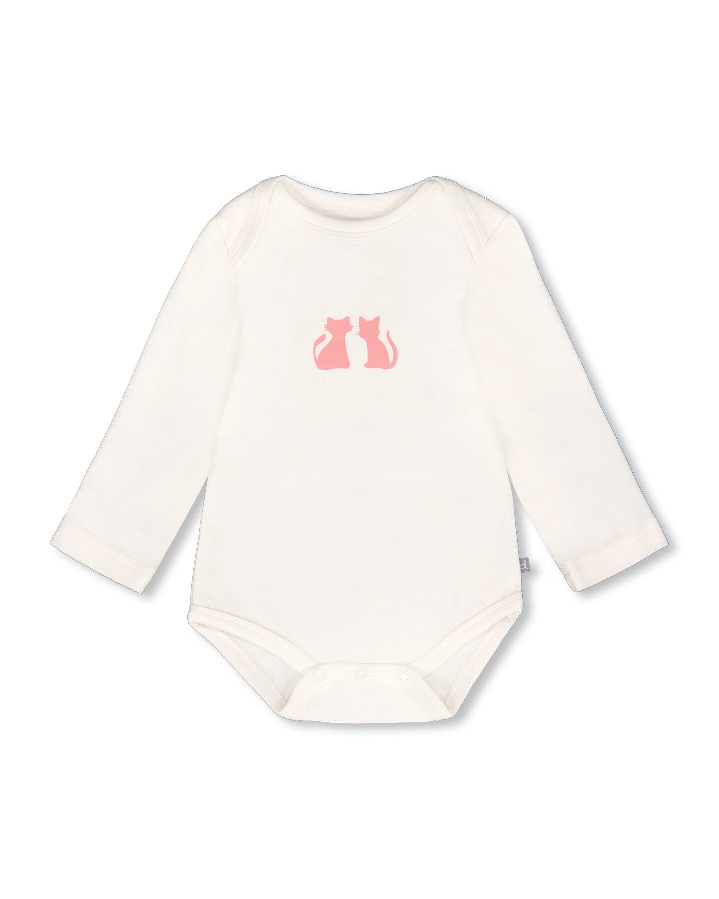 Organic Cotton Long Sleeve Romper Off-White Floral - H20A70_101