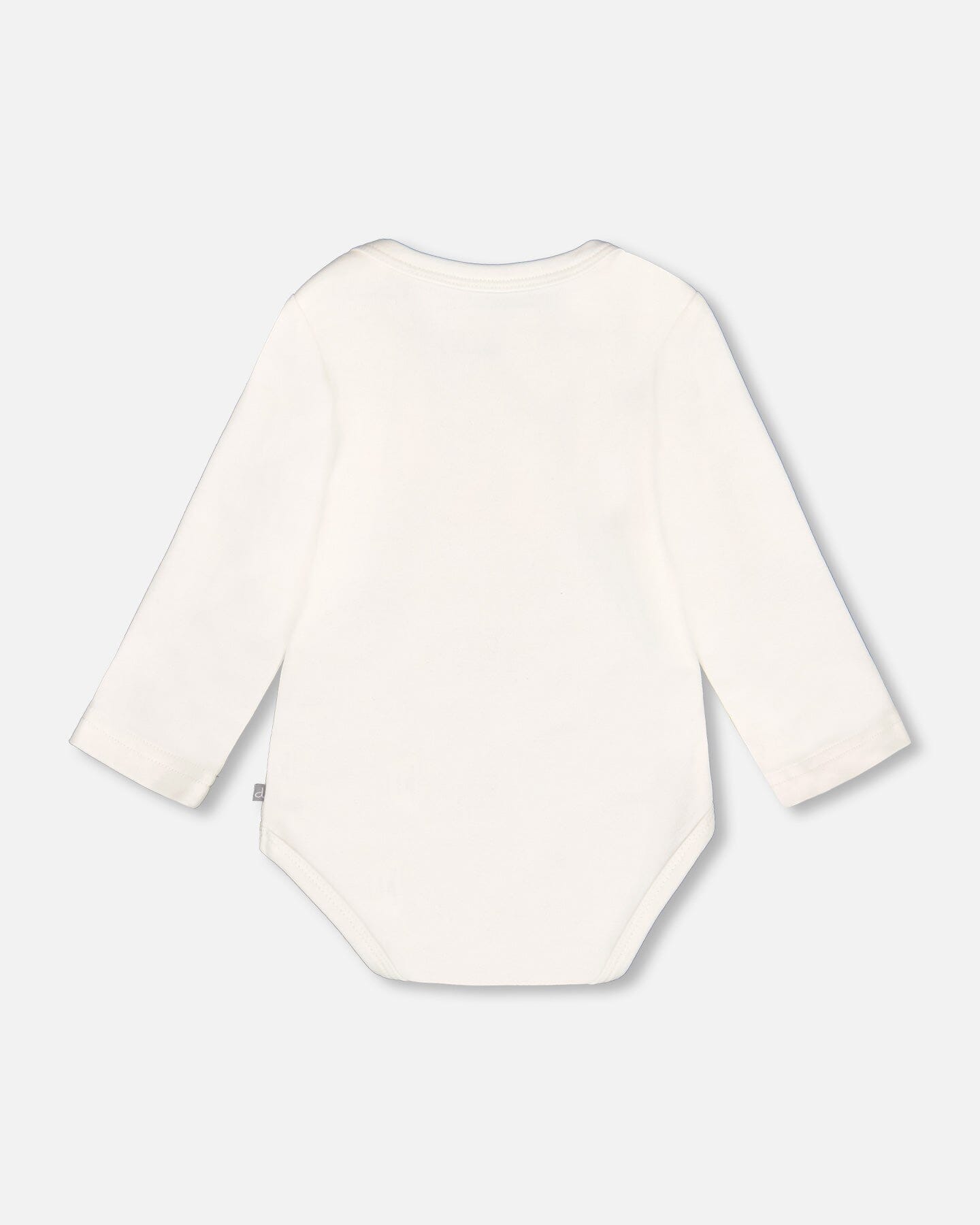 Organic Cotton Long Sleeve Romper Off-White Floral - H20A70_101