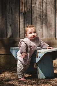 Organic Cotton Long Sleeve Romper Neutral Purple - H20A70_557