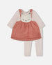 Bi-Material Dress And Leggings Set Old Pink - H20B10_000
