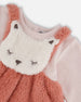 Bi-Material Dress And Leggings Set Old Pink - H20B10_000