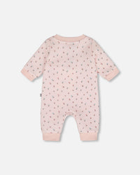 Organic Cotton One-Piece And Baby Romper Pink Mini Floral - H20B40_047