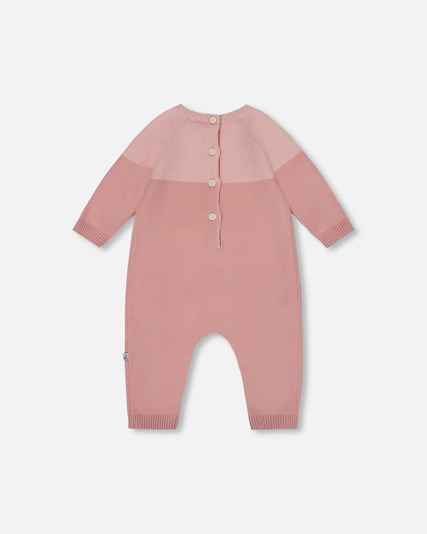 Knitted Bi-Color Cat Romper Old Pink - H20BT42_000