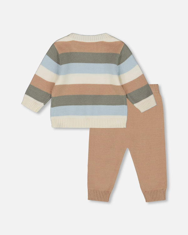 Knitted Top And Pant Set Light Caramel - H20CT12_109