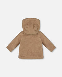 Sherpa Bear Hooded Zip Jacket Brown - H20D30_915