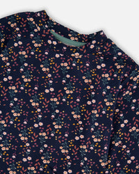 Tunic And Leggings Set Navy Floral - H20E11_056