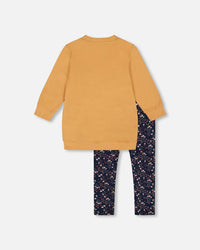 Tunic And Leggings Set Golden Brown - H20E11_231