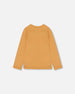 Organic Cotton T-Shirt Golden Yellow With Cat - H20E70_231