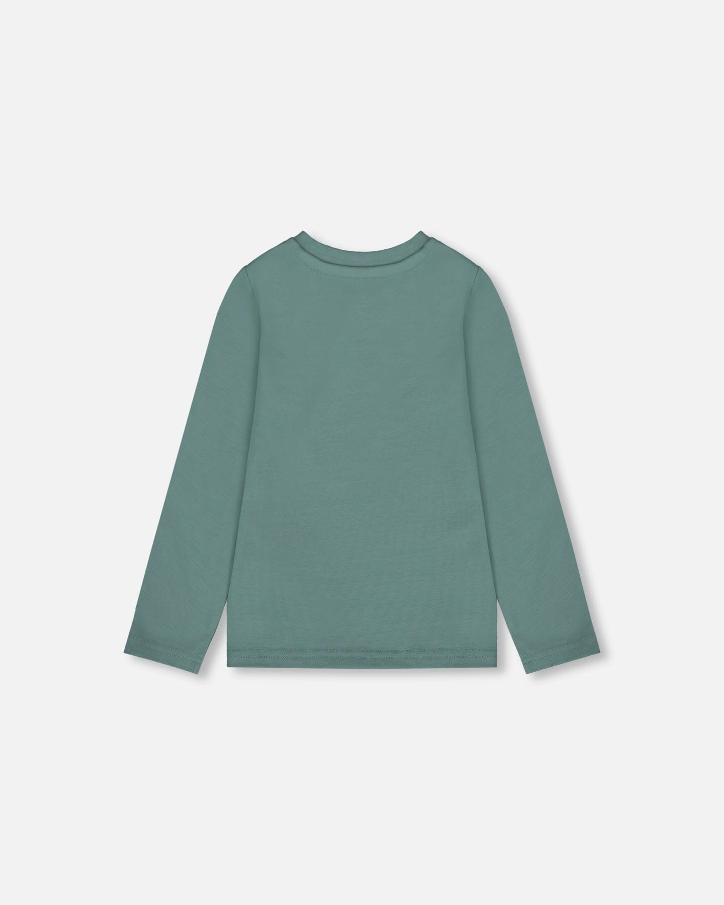 Organic Cotton T-Shirt Sage With Cat - H20E70_461