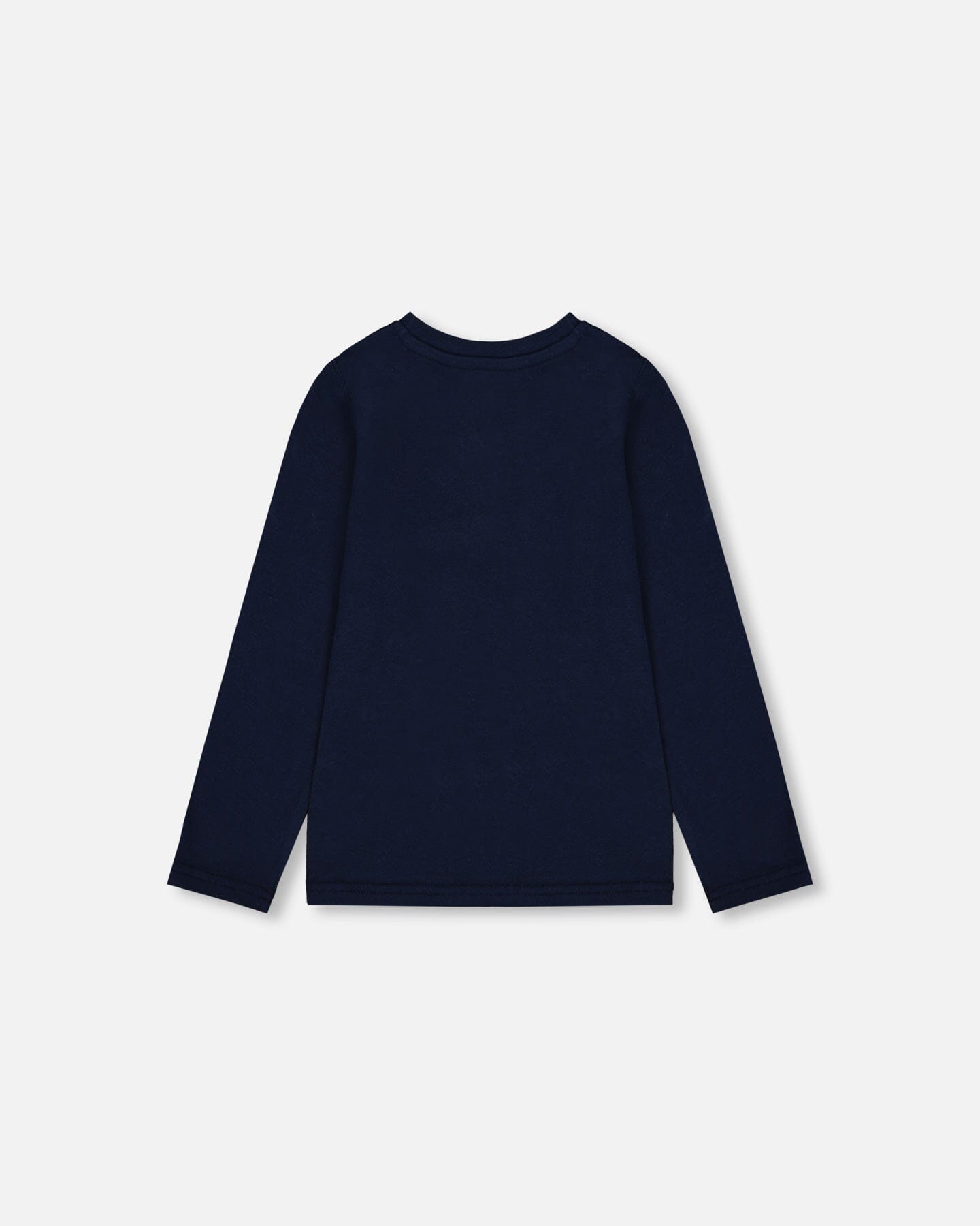 Organic Cotton T-Shirt Dark Blue With Cat - H20E70_499