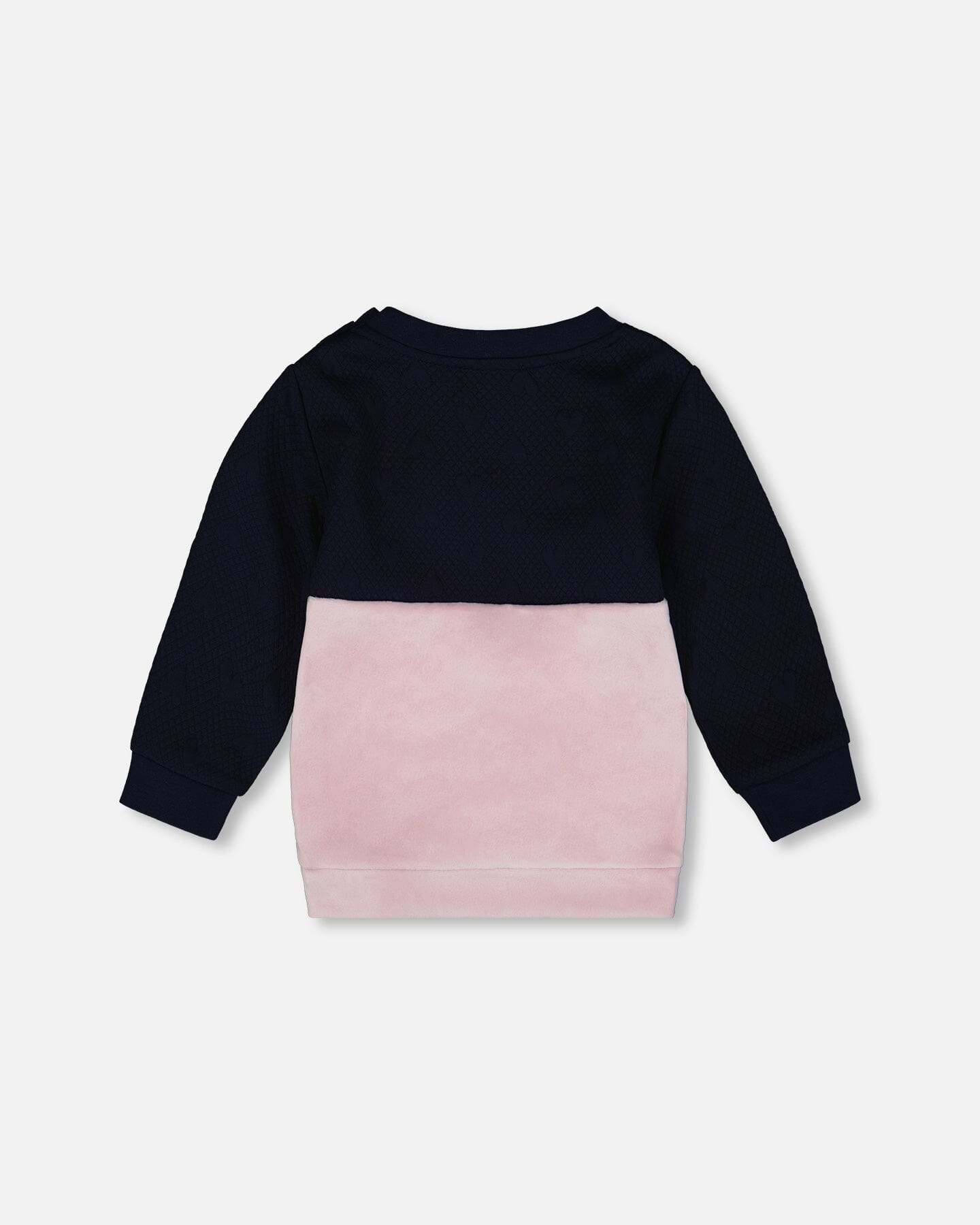 Long Bi-Material Top Dark Blue With Cat - H20E71_499