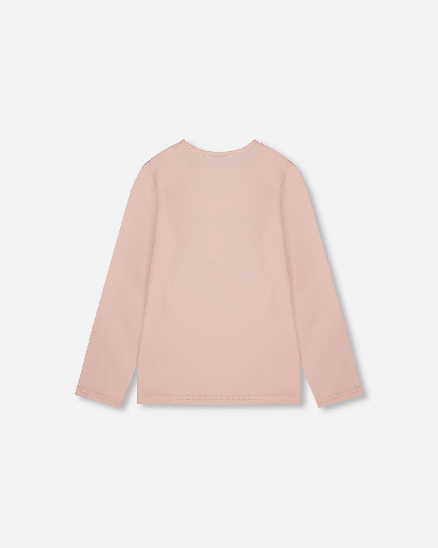 Organic Cotton Long Sleeve T-Shirt Light Pink With Big Flowers - H20G70_604