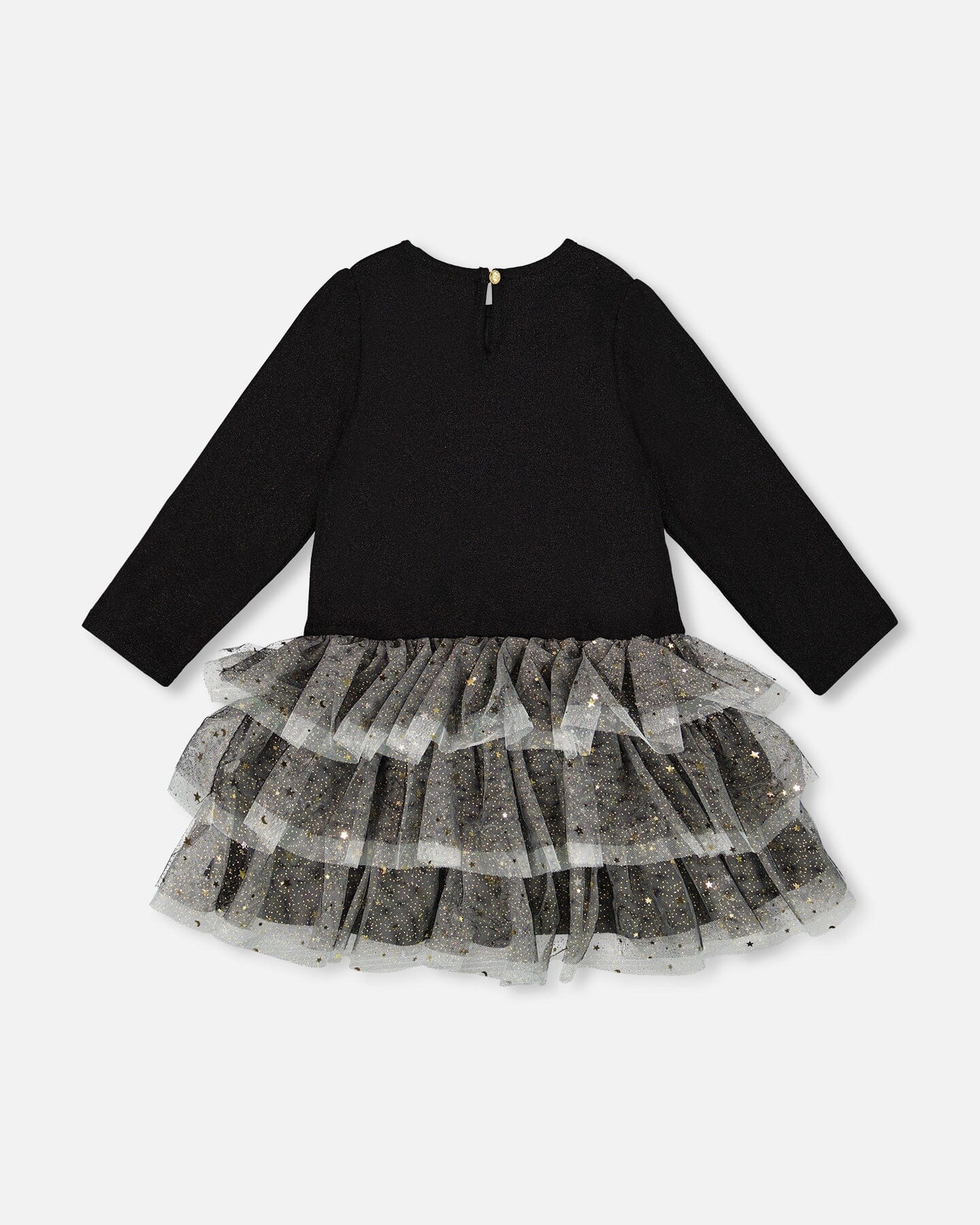 Glittering Mesh Skirt Party Dress Black - H20OG87_999