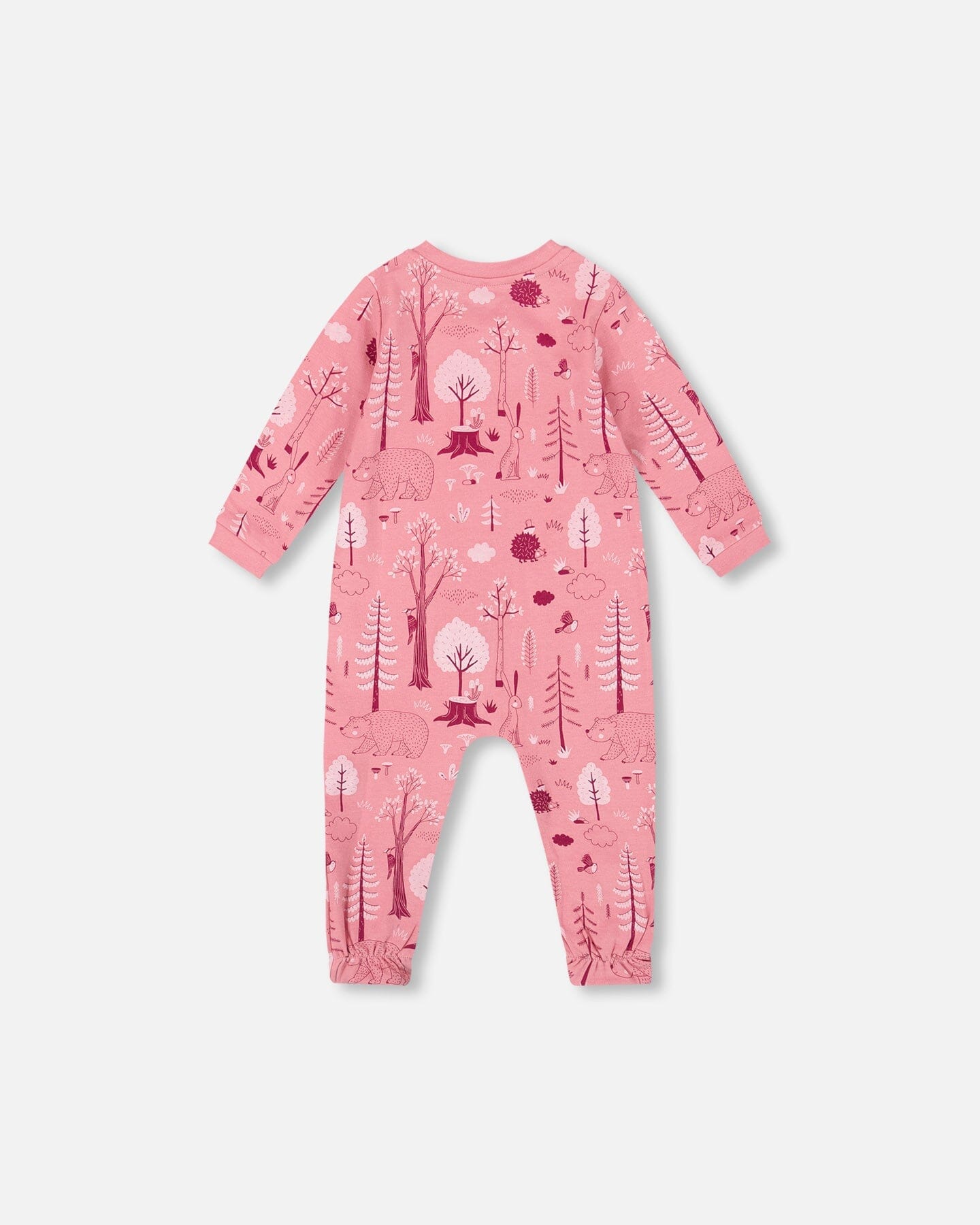 One-Piece Organic Cotton Pajama Pink Forest - H20PA40US_069