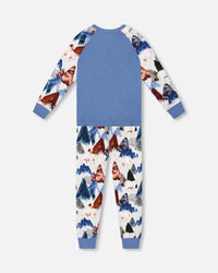Two-Piece Organic Cotton Pajama Set White Bear Print - H20PB10US_066