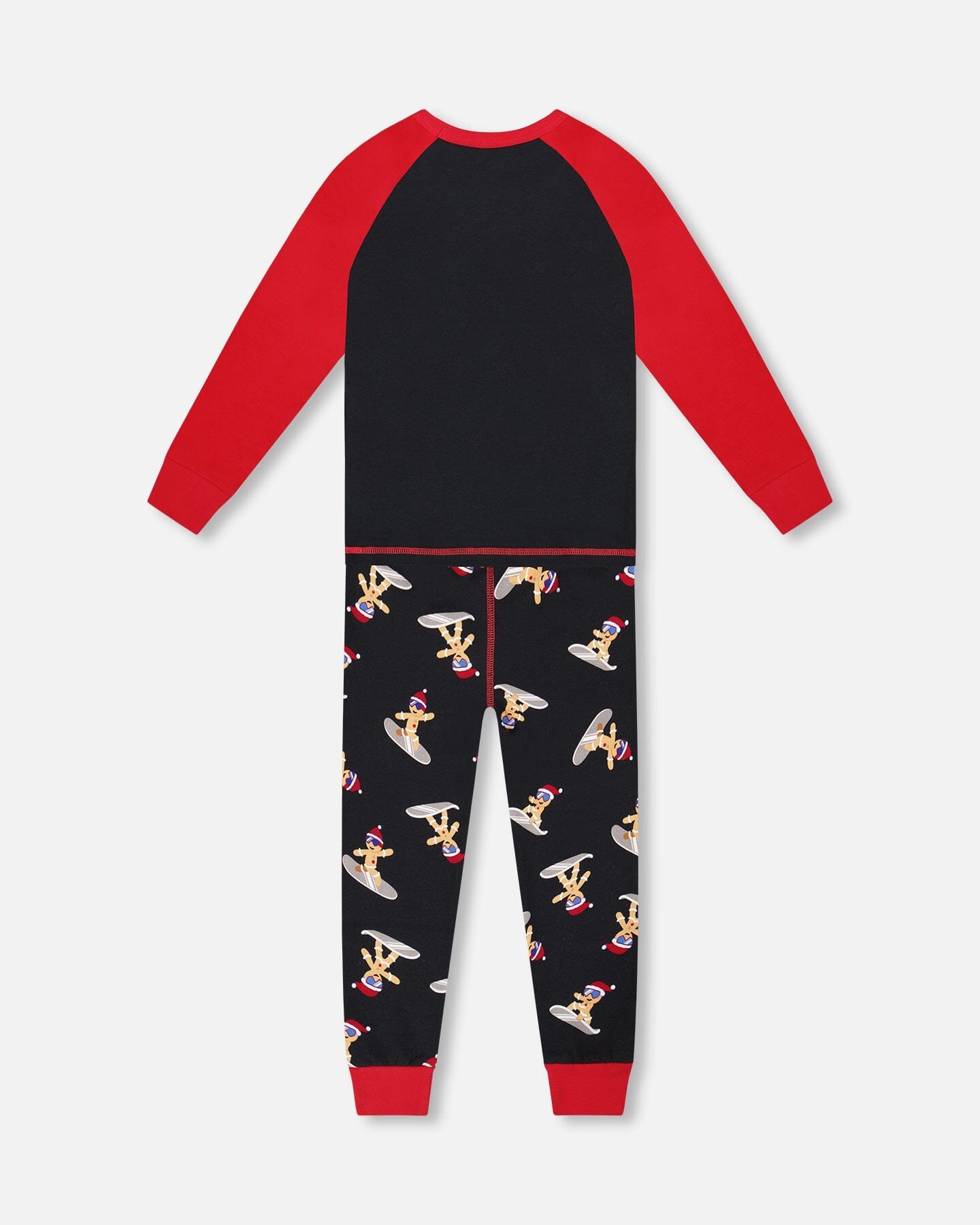 Two-Piece Organic Cotton Pajama Set Black Cookie Print - H20PB10US_067