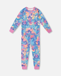 Organic Cotton Two-Piece Pajamas Rainbow Heart Print - H20PG10US_017