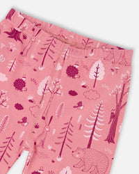 Organic Cotton Two-Piece Pajamas Pink Forest - H20PG10US_069