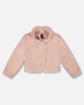 Fake Fur Short Jacket Pink
