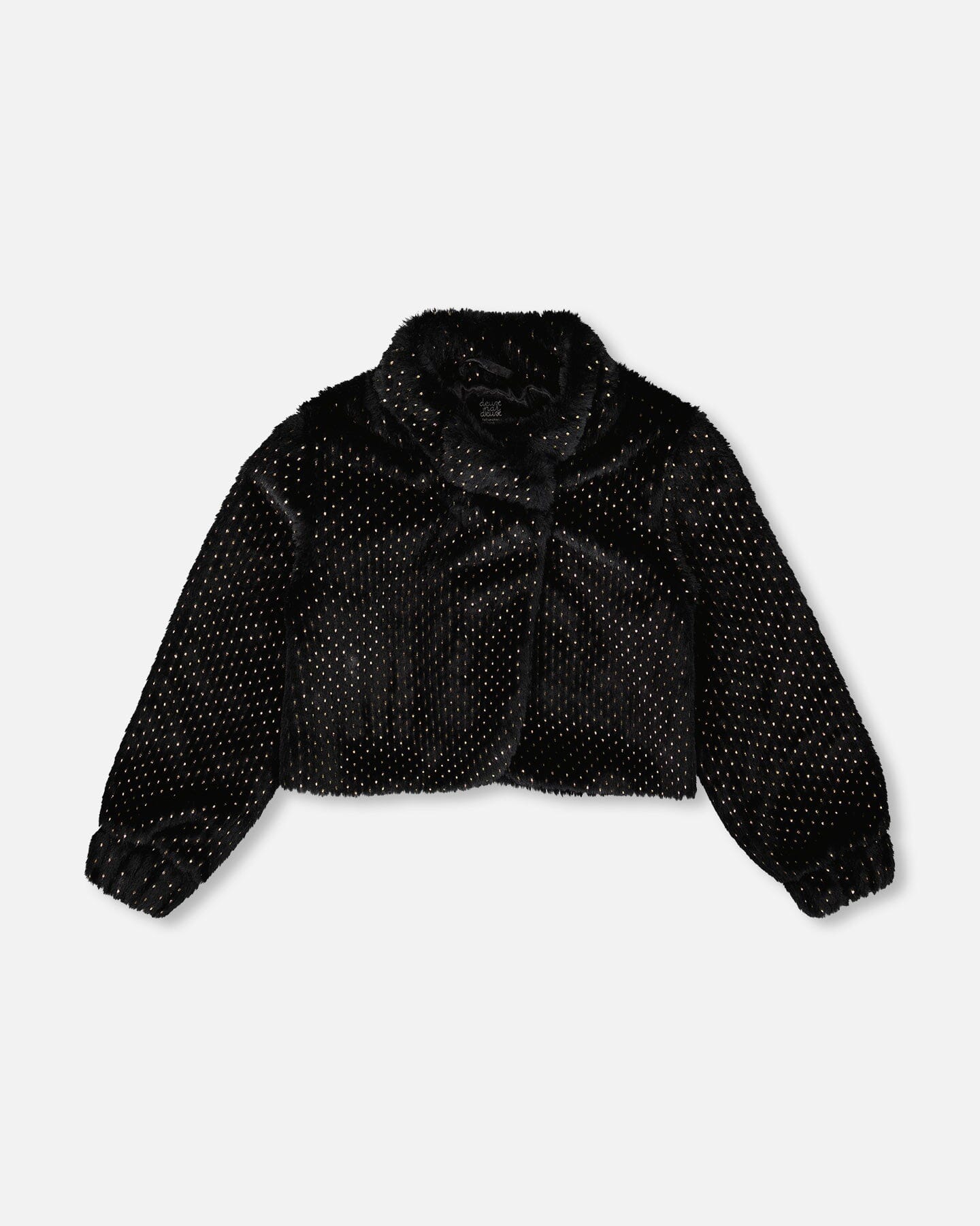 Fake Fur Short Jacket Black - H20Q50_999