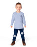 Super Soft Long Sleeve Striped Jersey T-Shirt Light Blue - H20S66_972