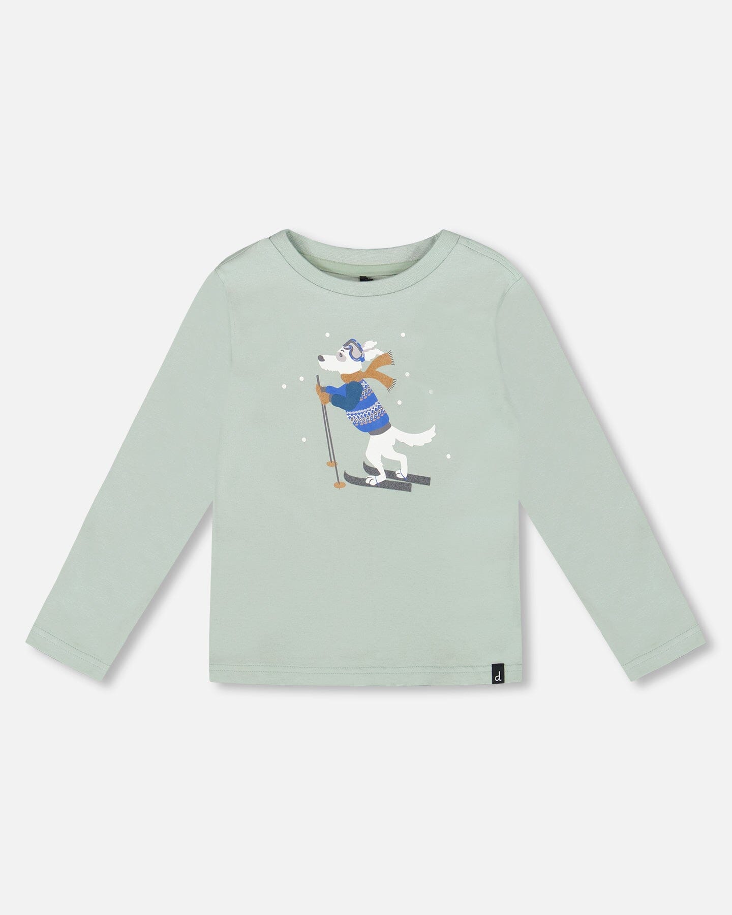 Long Sleeve Organic Cotton Jersey Tee Jade Green - H20T65_325