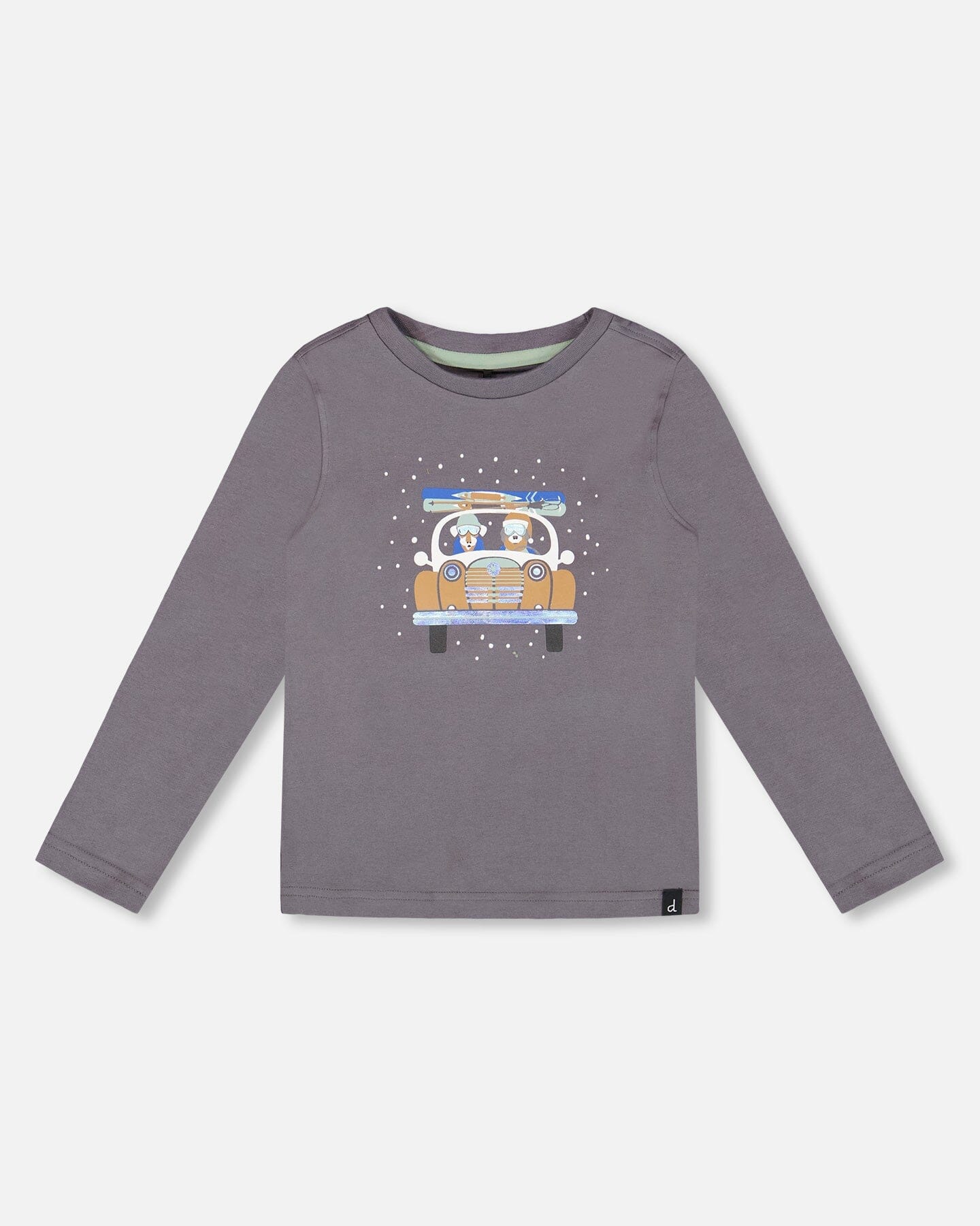 Long Sleeve Organic Cotton Jersey Tee Dark Gray - H20T65_913