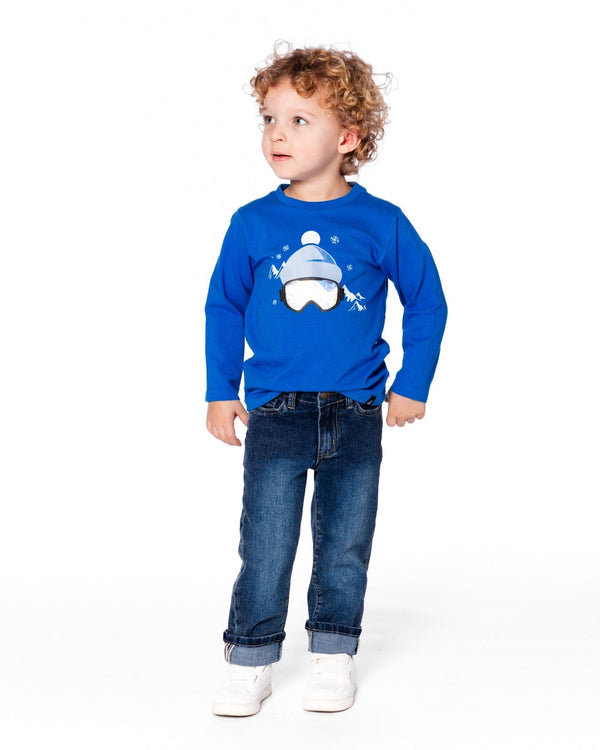 Long Sleeve Organic Cotton Jersey Tee Blue - H20T65_920