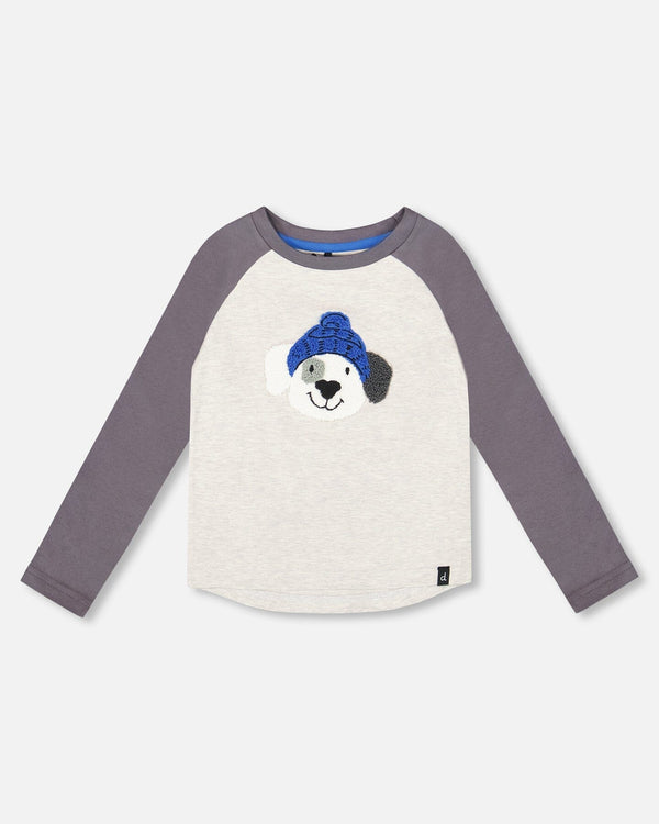 Raglan Sleeve Organic Cotton Jersey Tee Light Heather Gray - H20T66_195