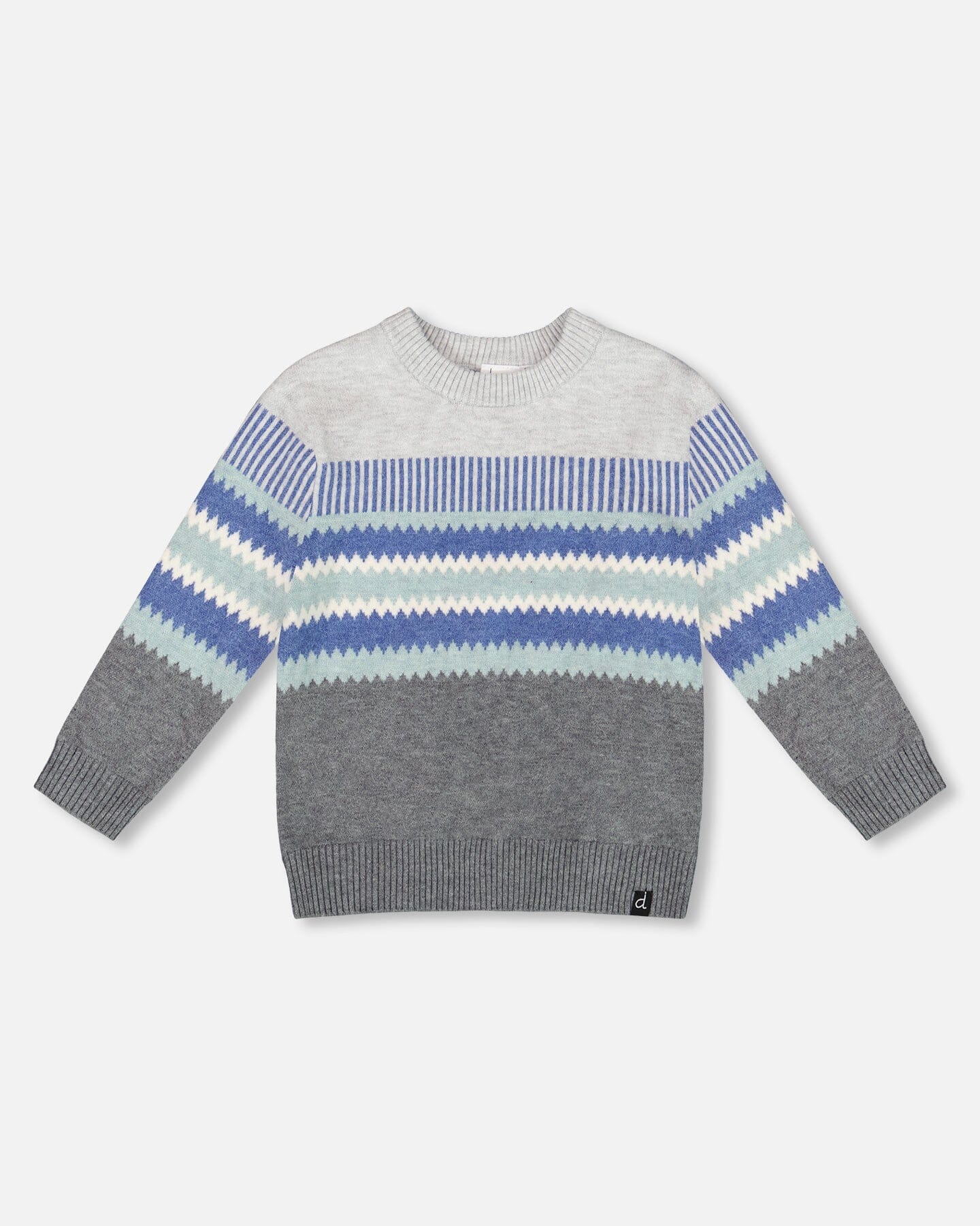 Knitted Jacquard Sweater Dark Gray - H20TT67_913