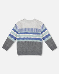 Knitted Jacquard Sweater Dark Gray - H20TT67_913
