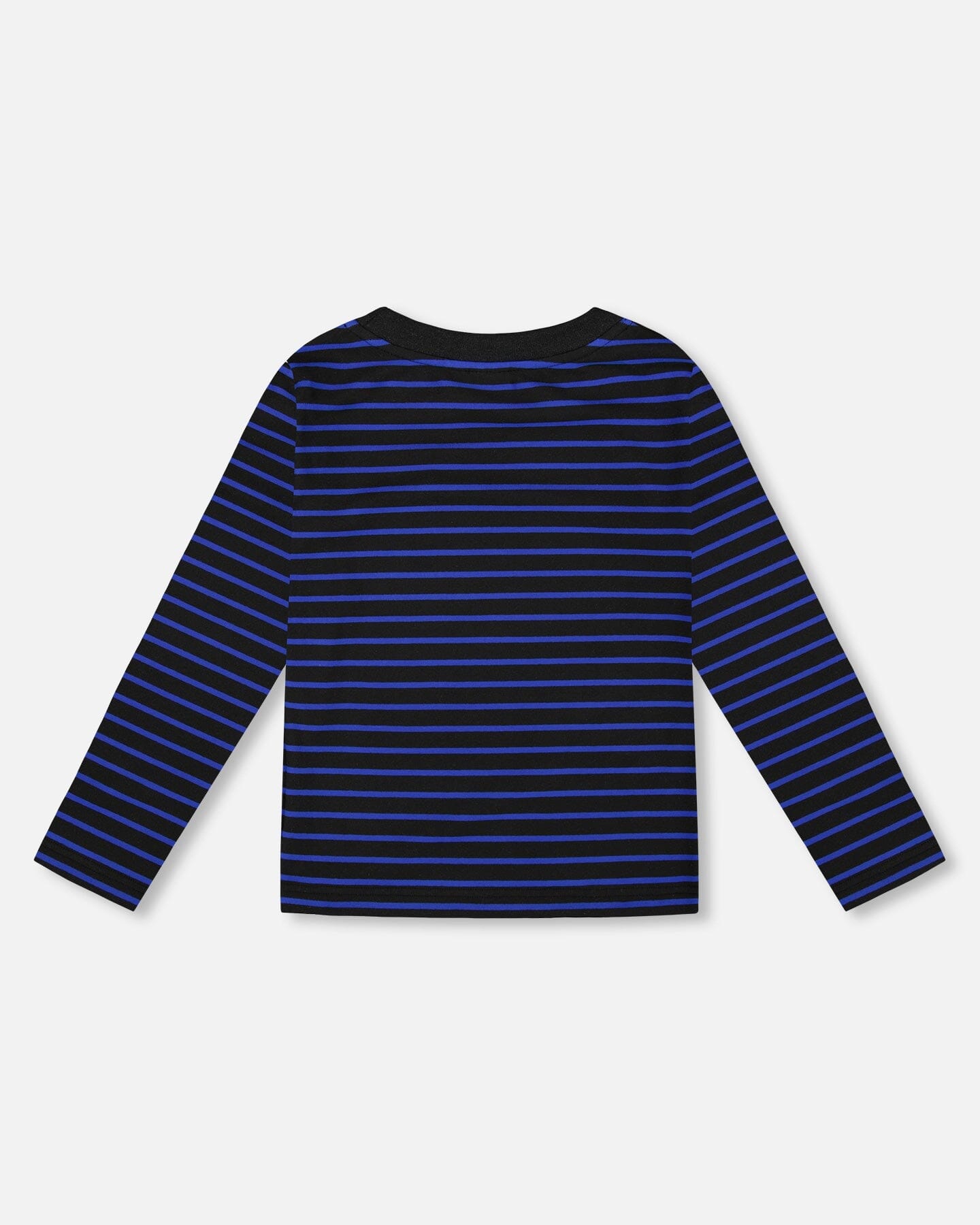 Long Sleeve Brushed Jersey Striped Tee Black - H20U08_999