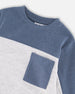 Long Sleeve Super Soft Brushed Jersey Top Color Block Light Heather Gray - H20U10_191