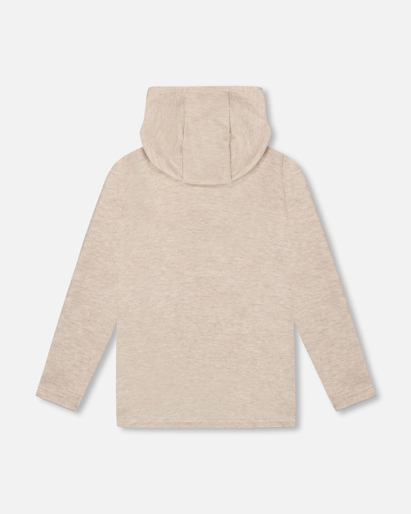 Long Sleeve Super Soft Brushed Jersey Hooded Tee Heather Beige - H20U11_193
