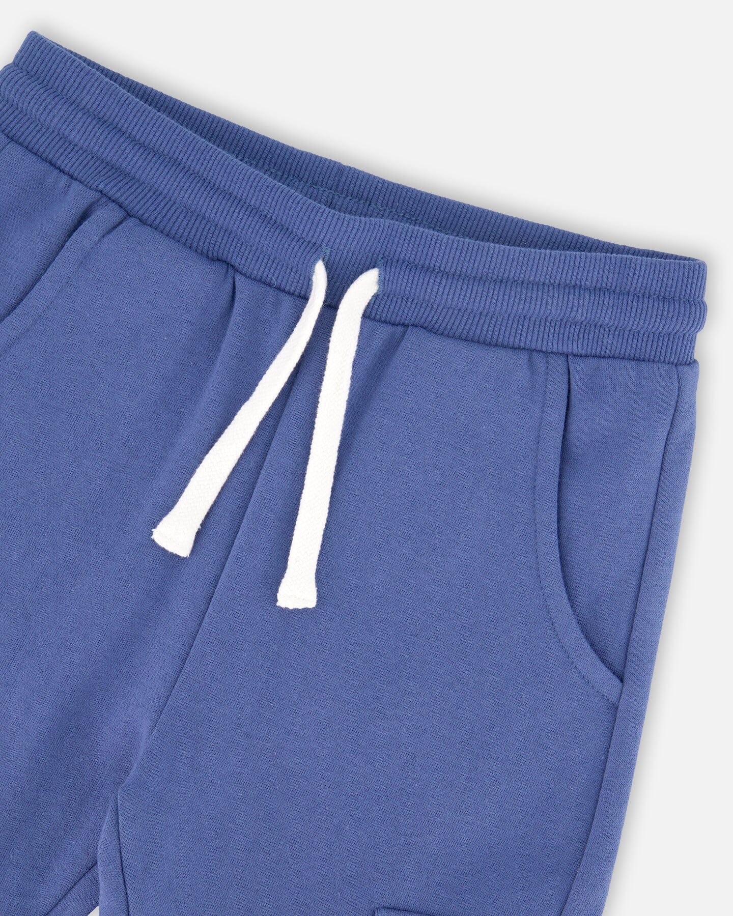 Fleece Sweatpants With Cargo Pockets Blue - H20U22_479