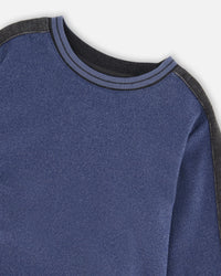 Super Soft Flat Back Rib Sweatshirt Dark Steel Blue - H20U39_482