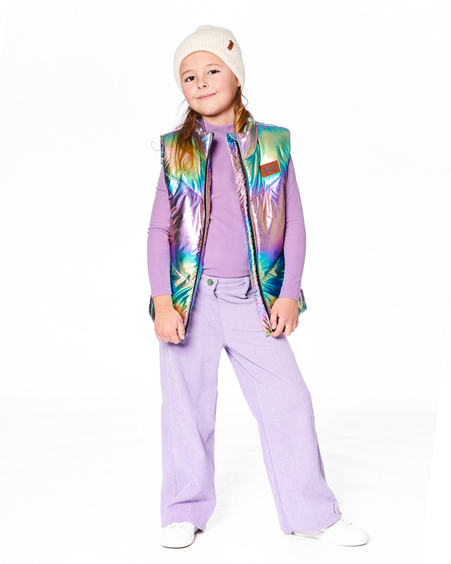 Quilted Mid-Season Sleeveless Vest Metallic Multicolor - H20W63_000