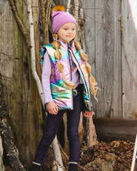 Quilted Mid-Season Sleeveless Vest Metallic Multicolor - H20W63_000