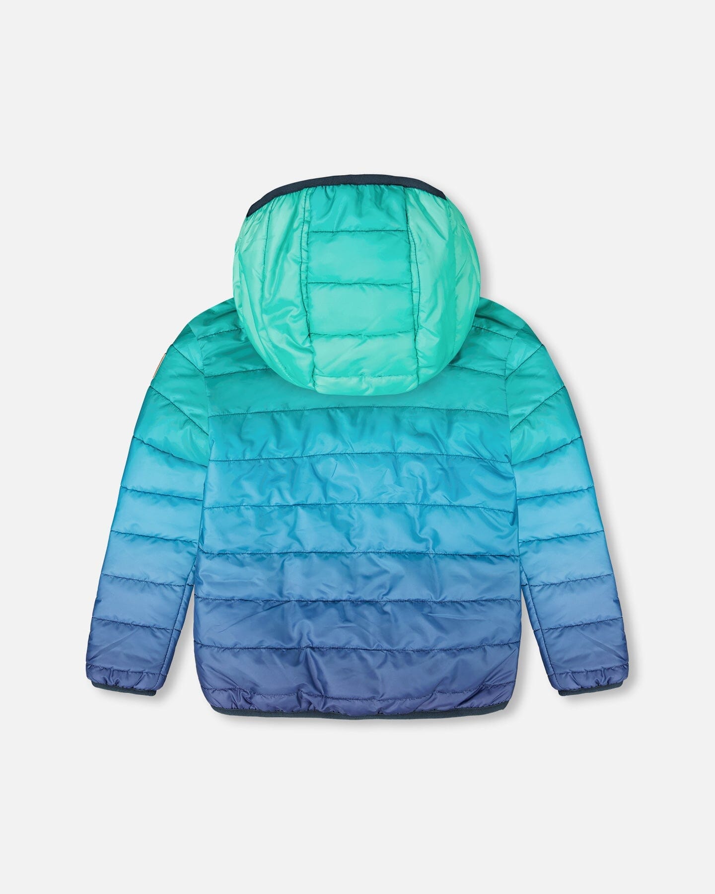 Quilted Mid-Season Jacket Green And Blue Gradient - H20W64_036