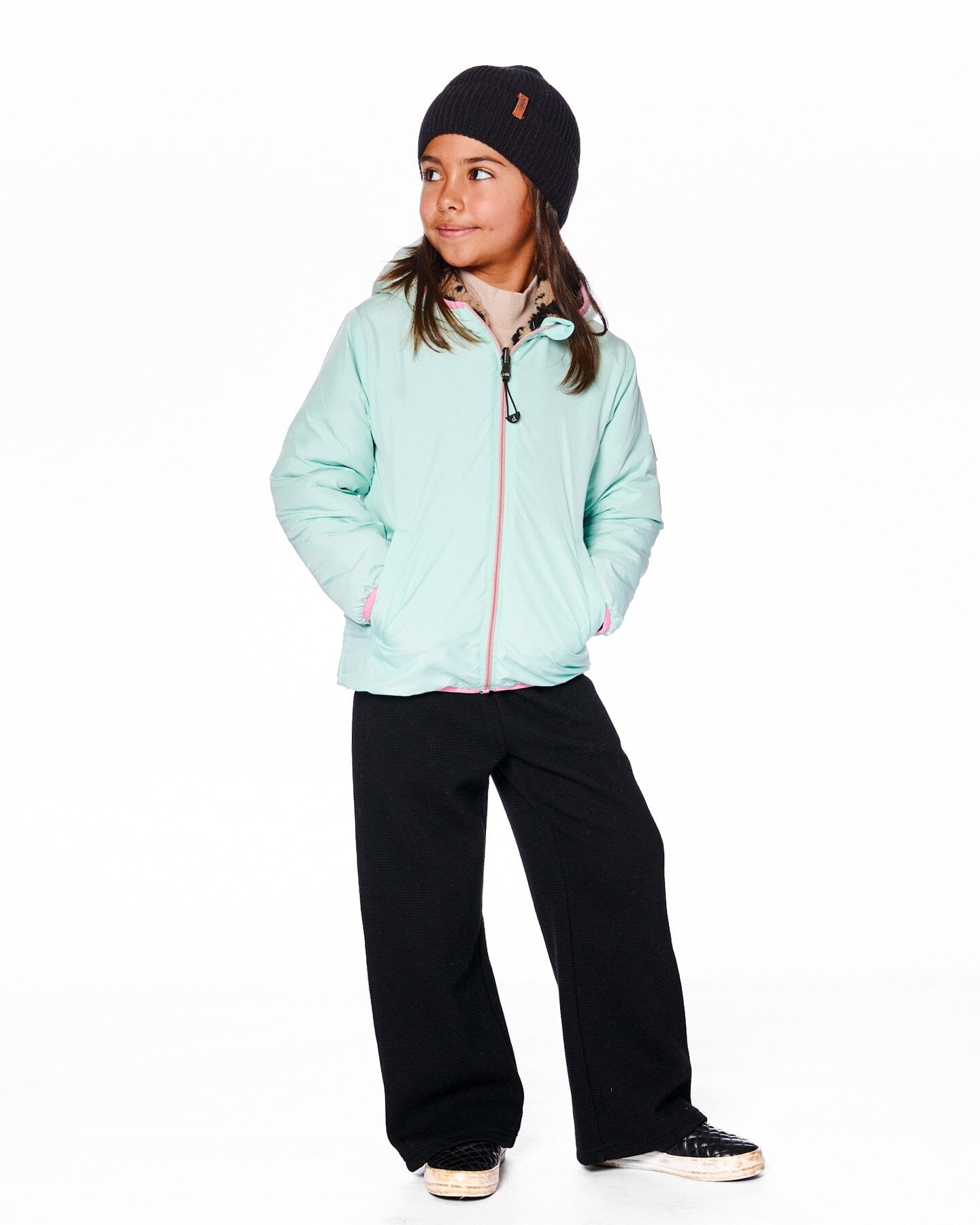 Reversible Mid-Season Sherpa Jacket Leopard - H20W65_296