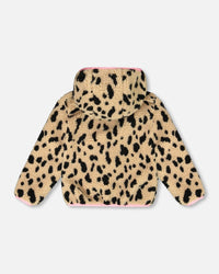 Reversible Mid-Season Sherpa Jacket Leopard - H20W65_296