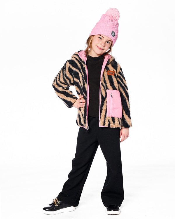 Reversible Mid-Season Sherpa Jacket Zebra - H20W65_680