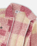 Zipped Plaid Overshirt Off-White And Pink - H20YG18_000